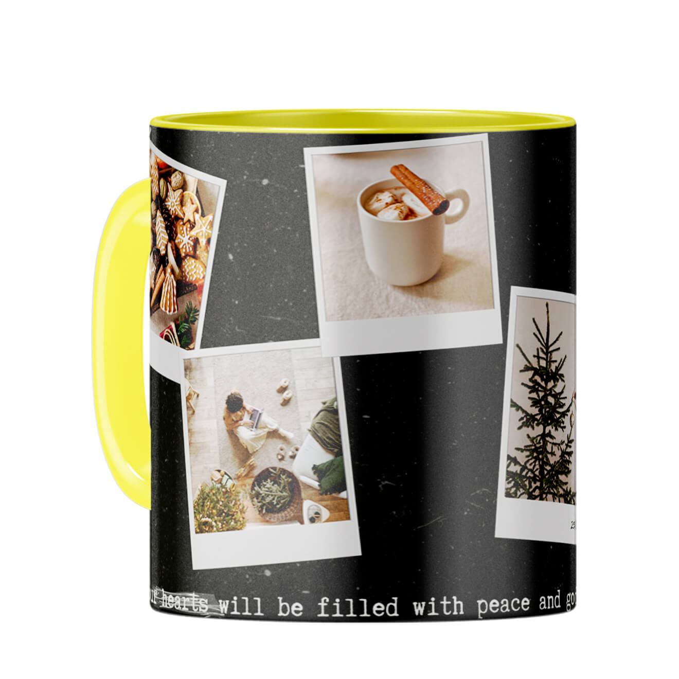 Merry Christmas Coffee Mug Yellow