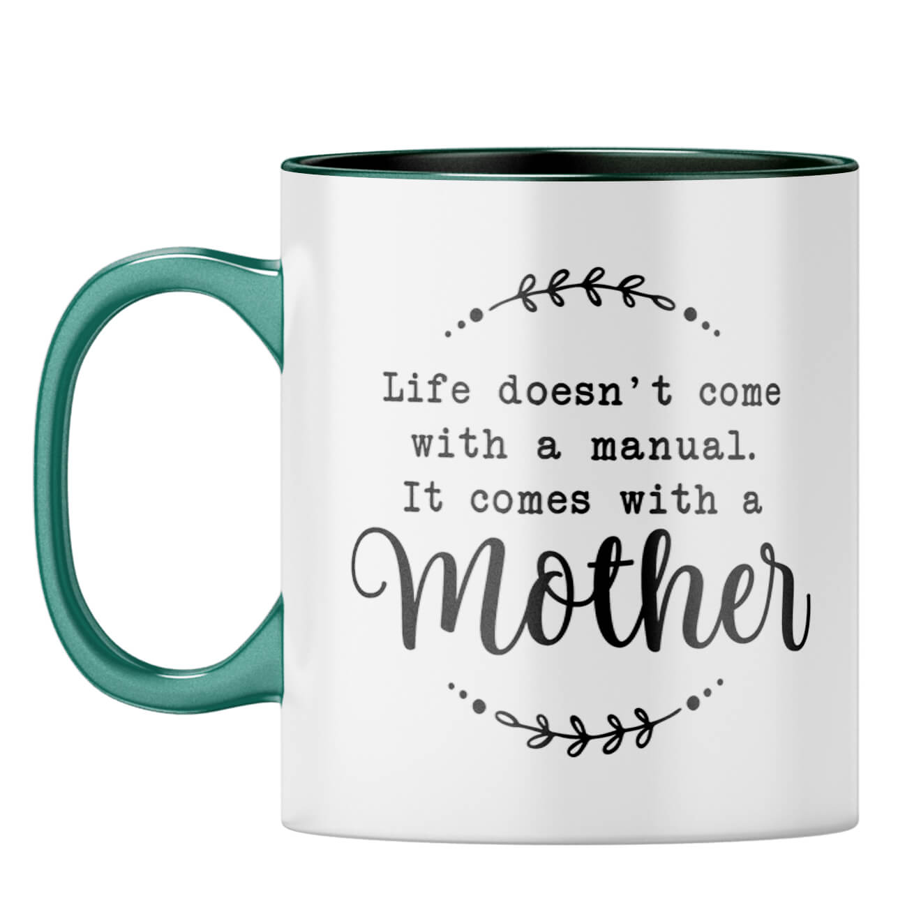 Mom Gift Coffee Mug Dark Green
