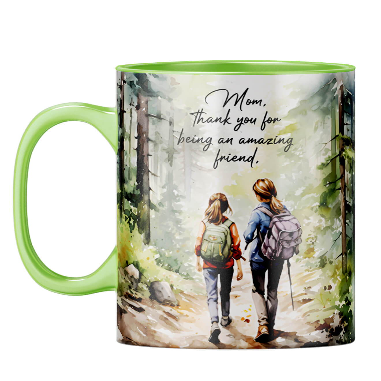 Mom is Amazing Friend Coffee Mug Light Green