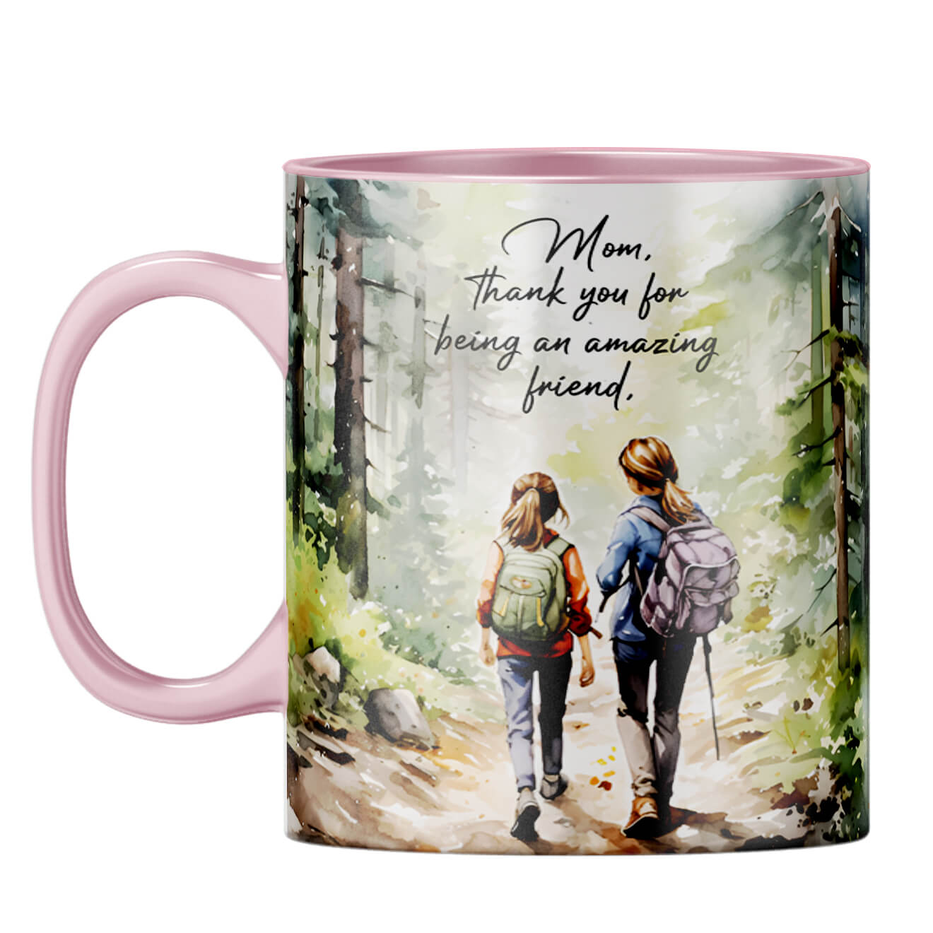 Mom is Amazing Friend Coffee Mug Pink