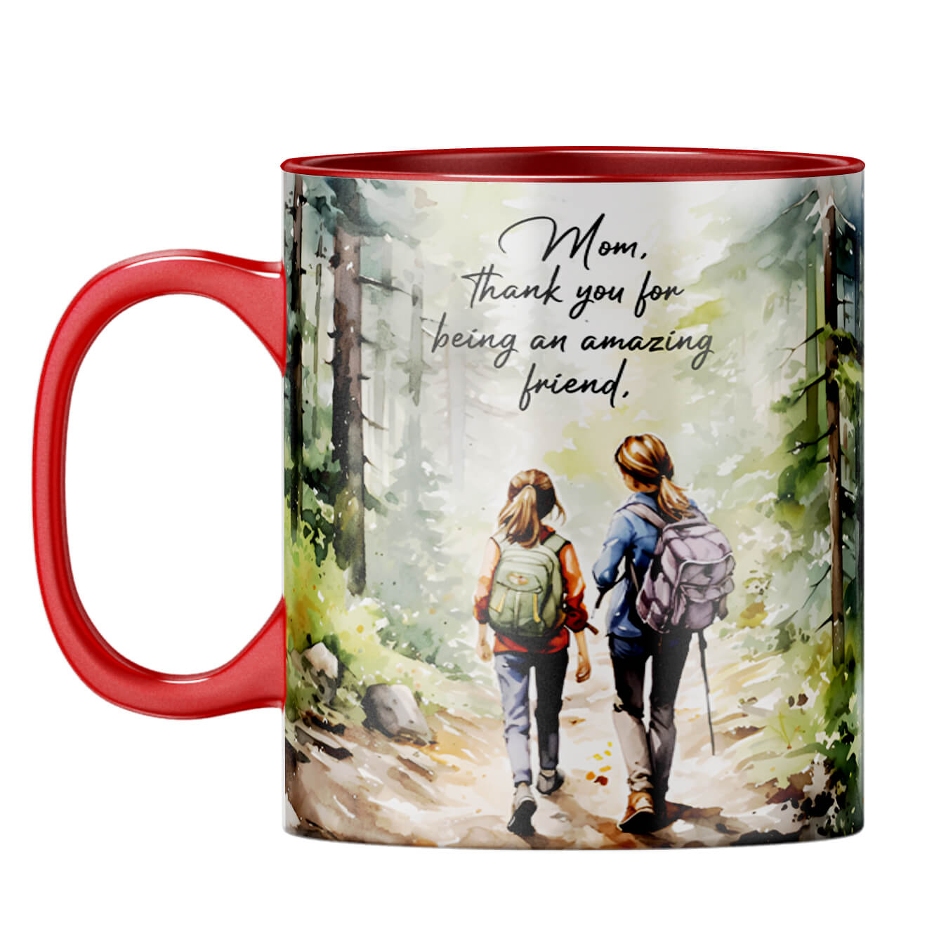 Mom is Amazing Friend Coffee Mug Red