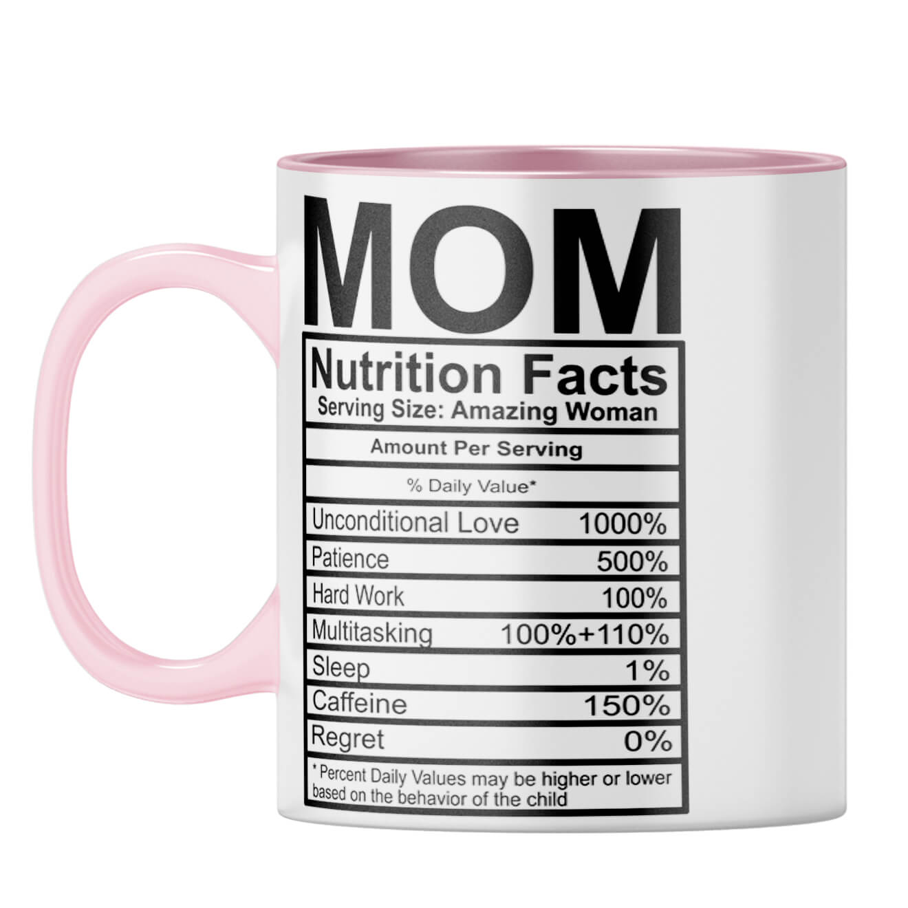 Mom Nutritional Fact Coffee Mug