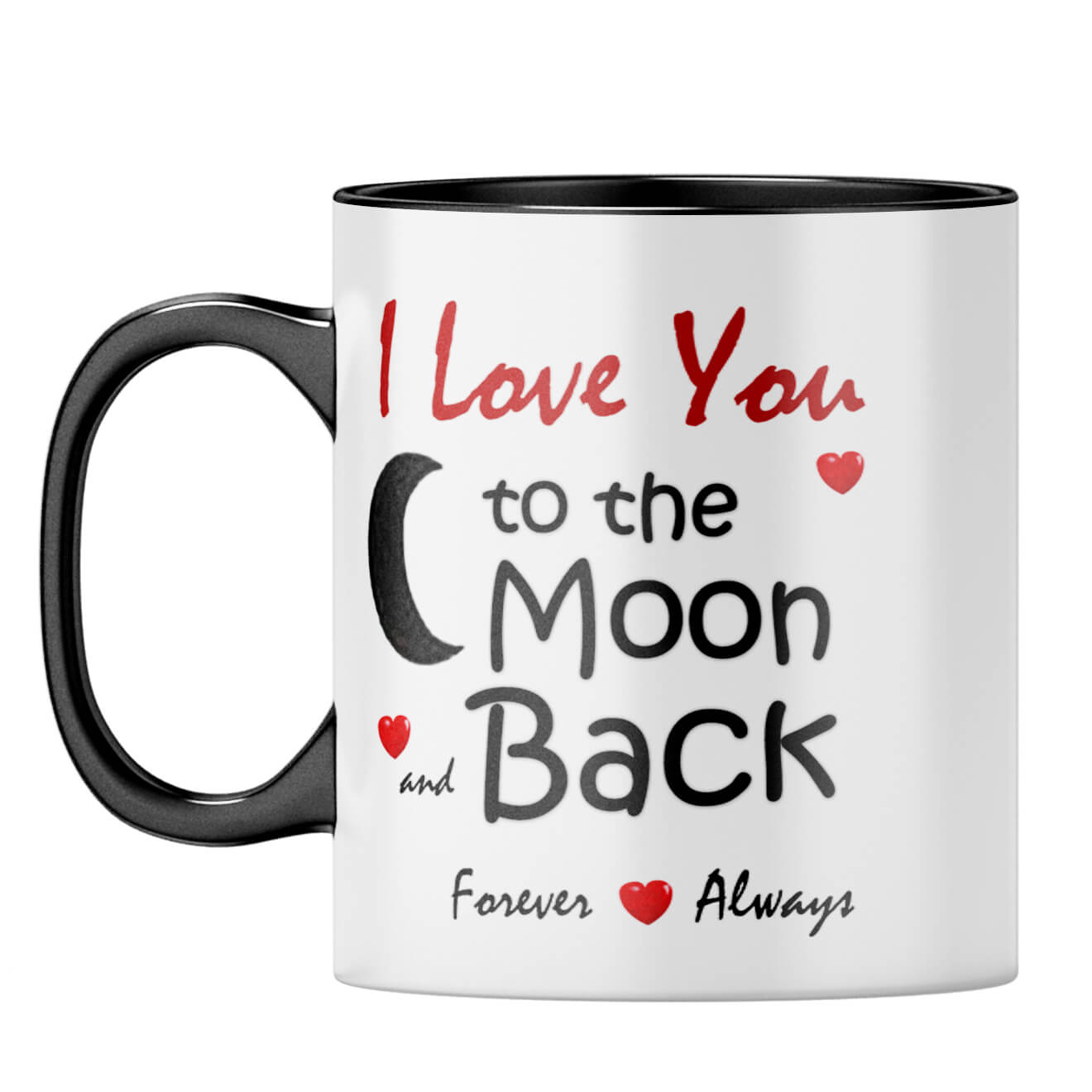 Moon and Back Coffee Mug Black