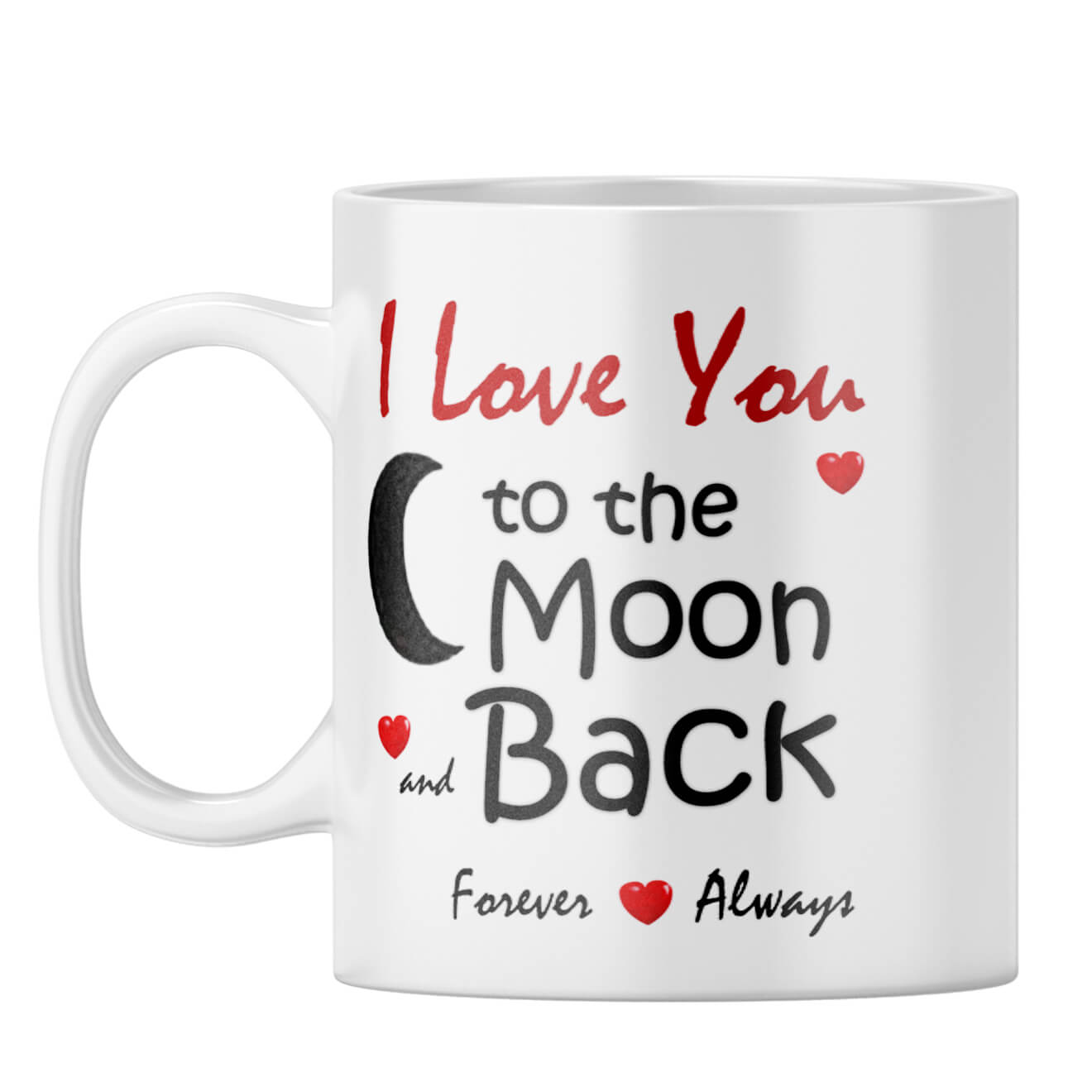 Moon and Back Coffee Mug White