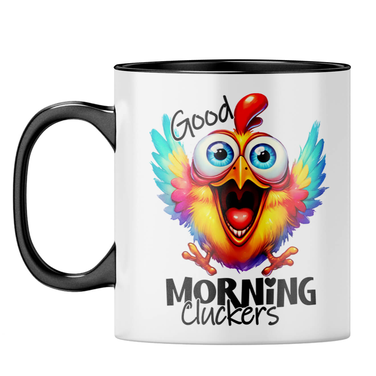 Morning Cluckers Coffee Mug Black
