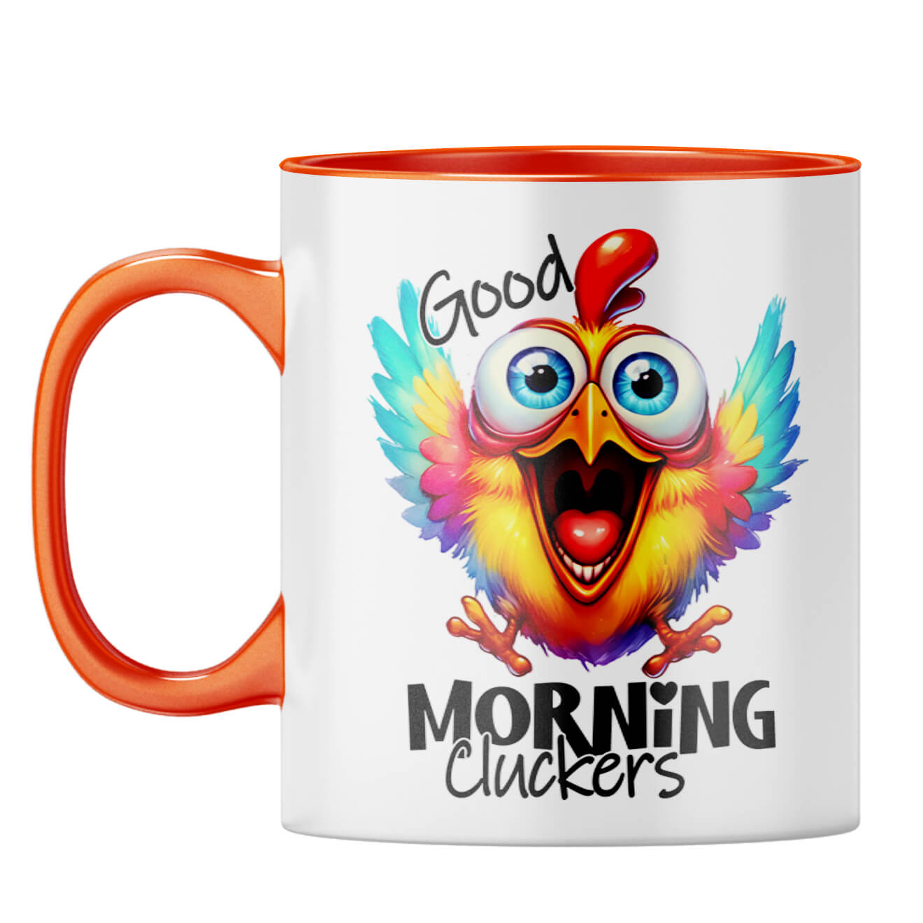 Morning Cluckers Coffee Mug Orange