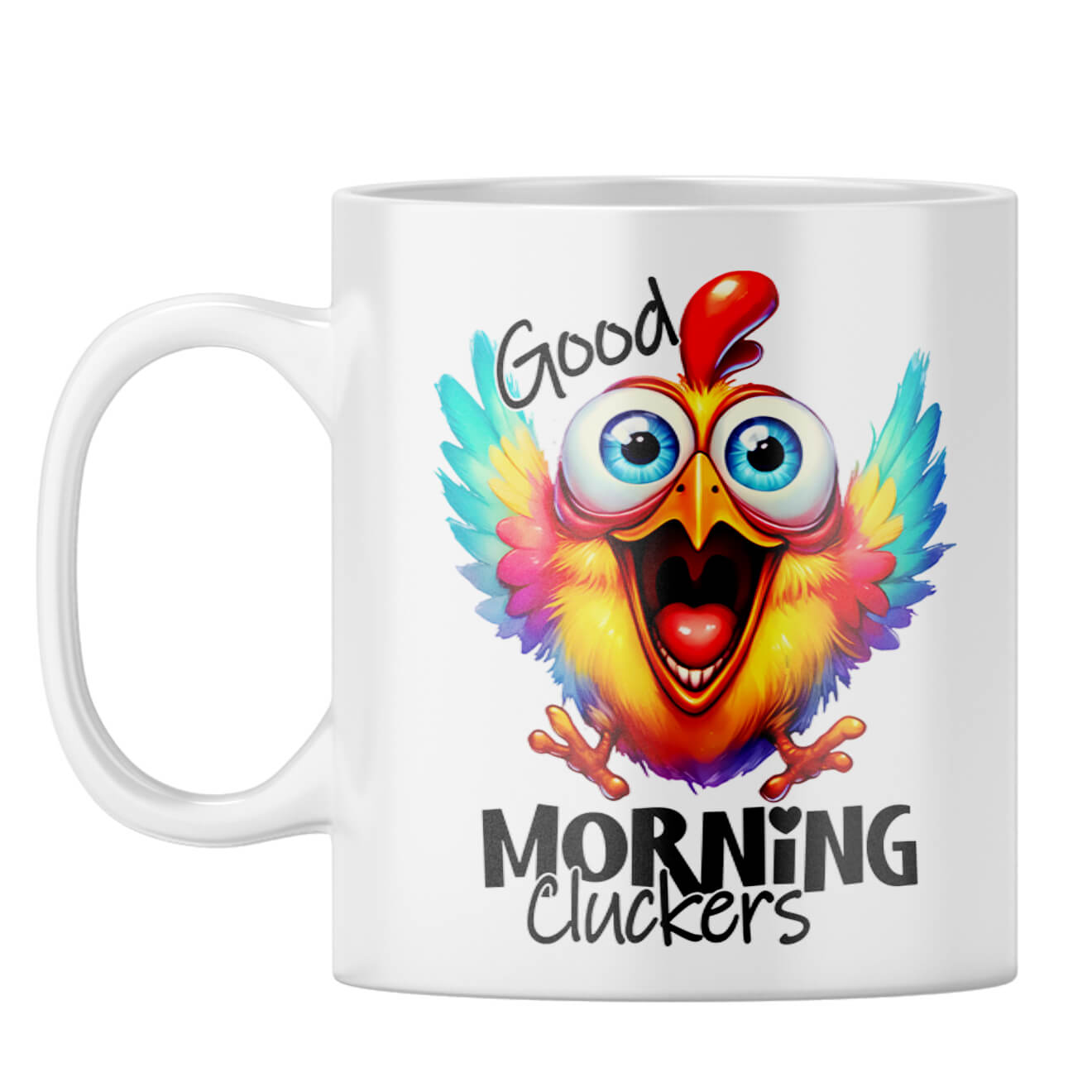 Morning Cluckers Coffee Mug White