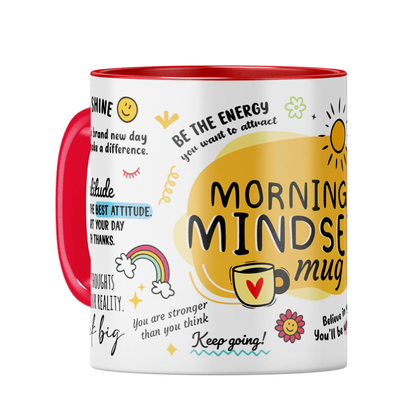 Morning Mindset Coffee Mug Red