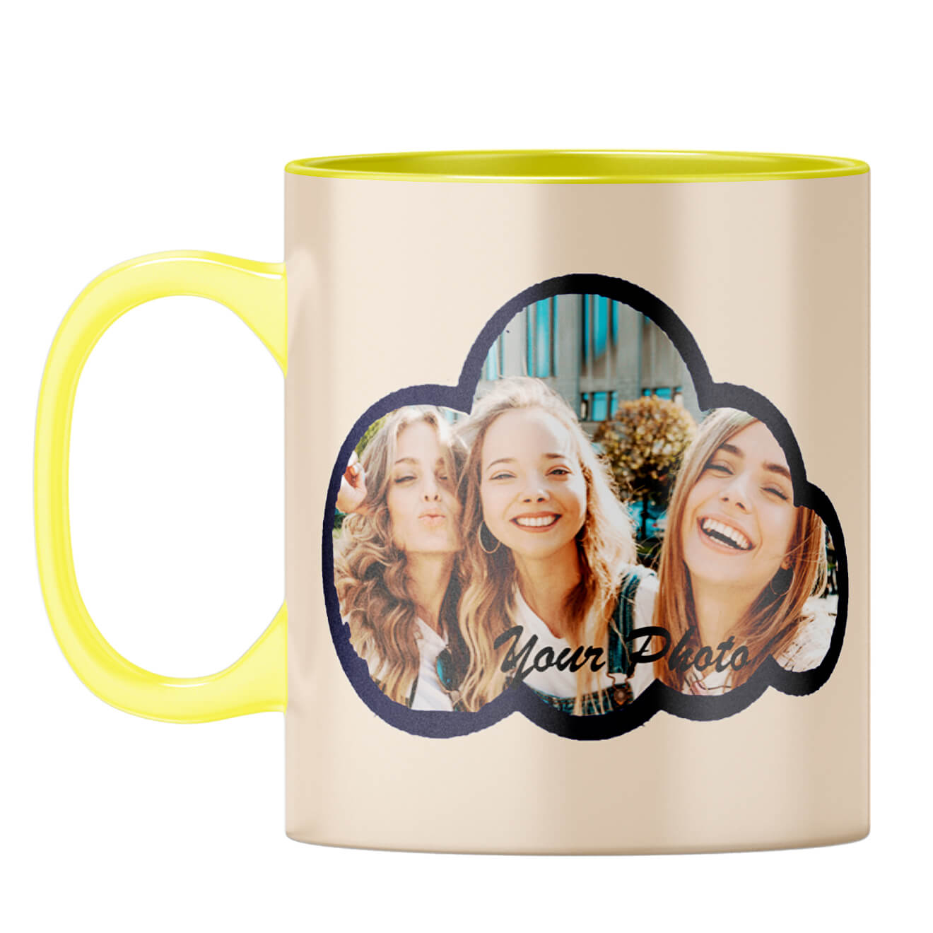 Morning With Smile Coffee Mug Yellow