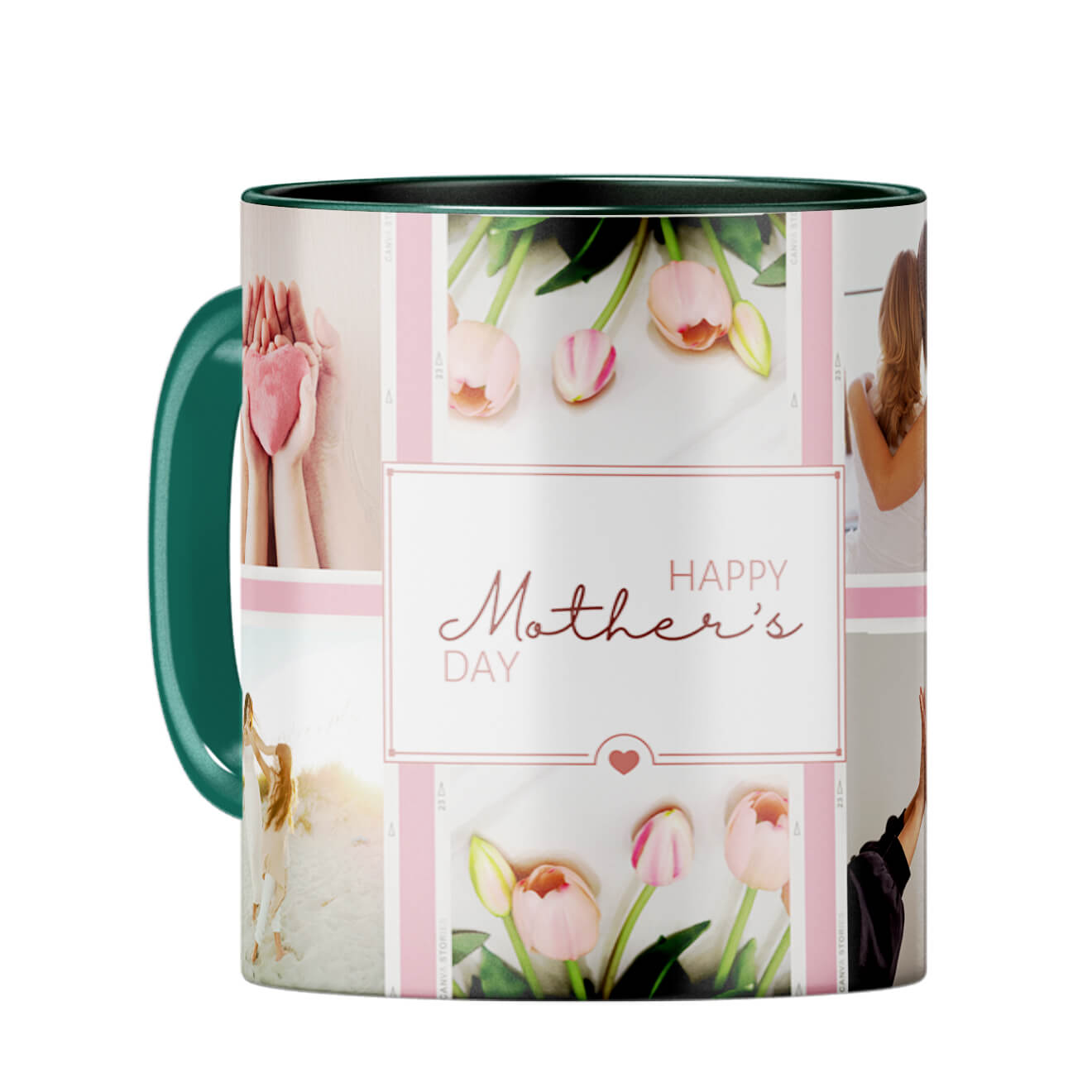 Mothers Day Collage Coffee Mug Dark Green
