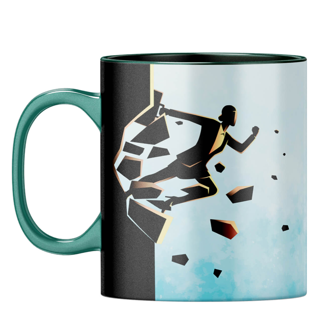 Motivational Quote Coffee Mug Coffee Mug Dark Green