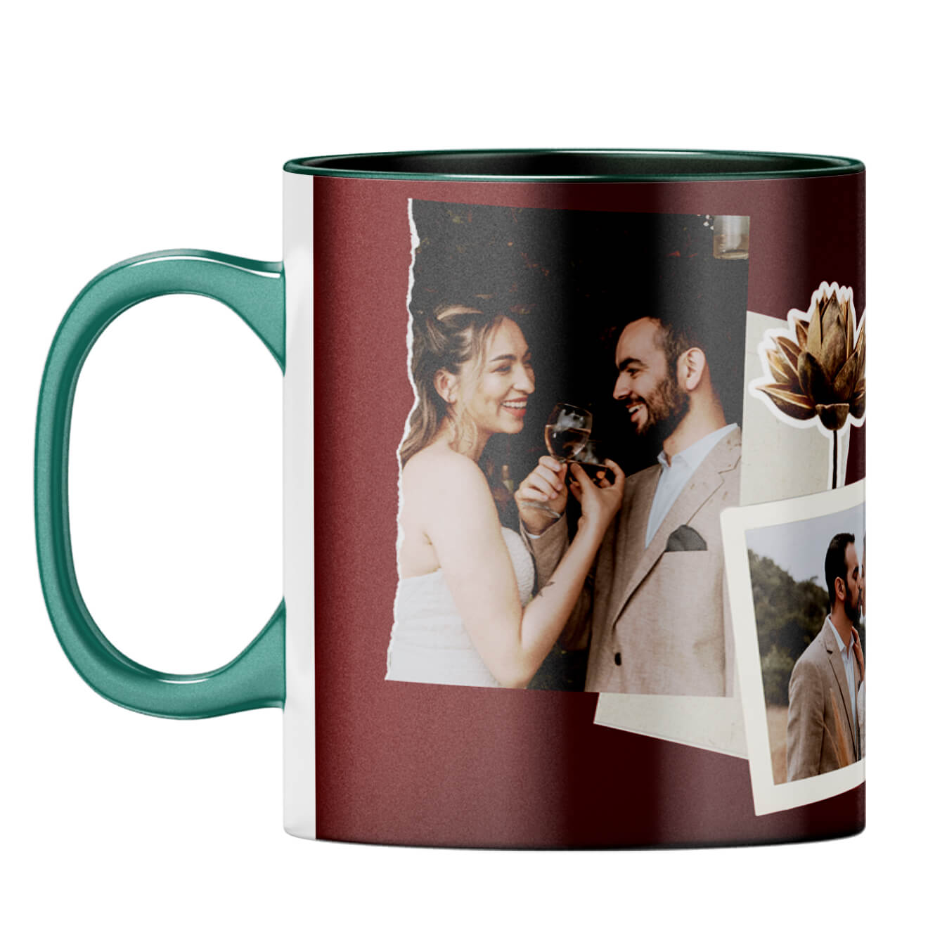 Mr and Mrs Coffee Mug Dark Green