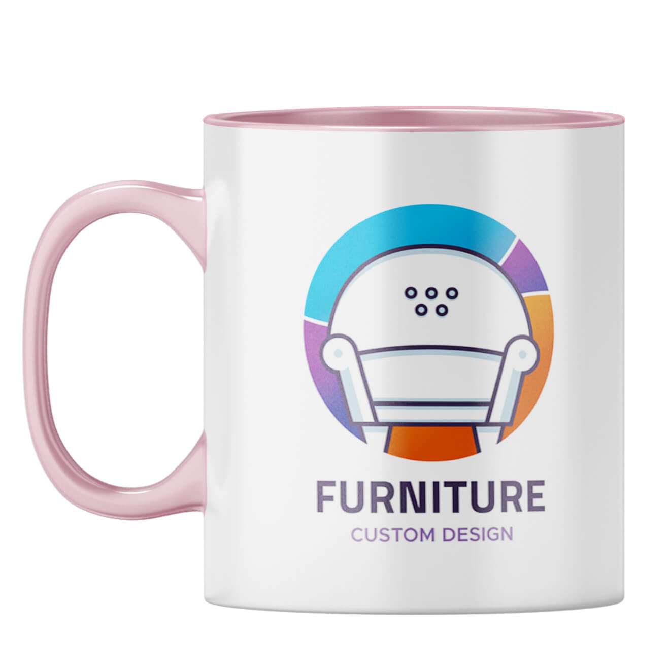Mug With Your Logo 3 Coffee Mug Pink