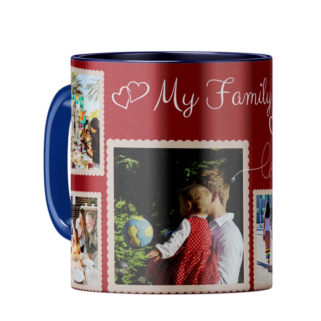 My Family Love Coffee Mug Dark Blue