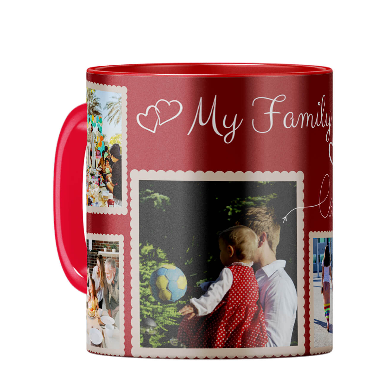 My Family Love Coffee Mug Red