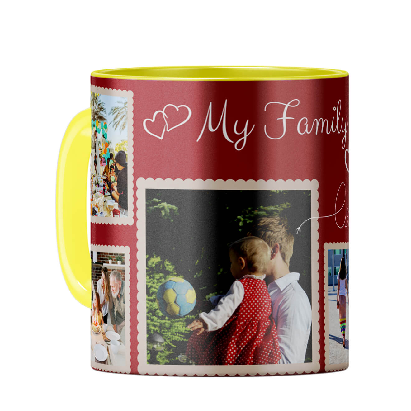 My Family Love Coffee Mug Yellow
