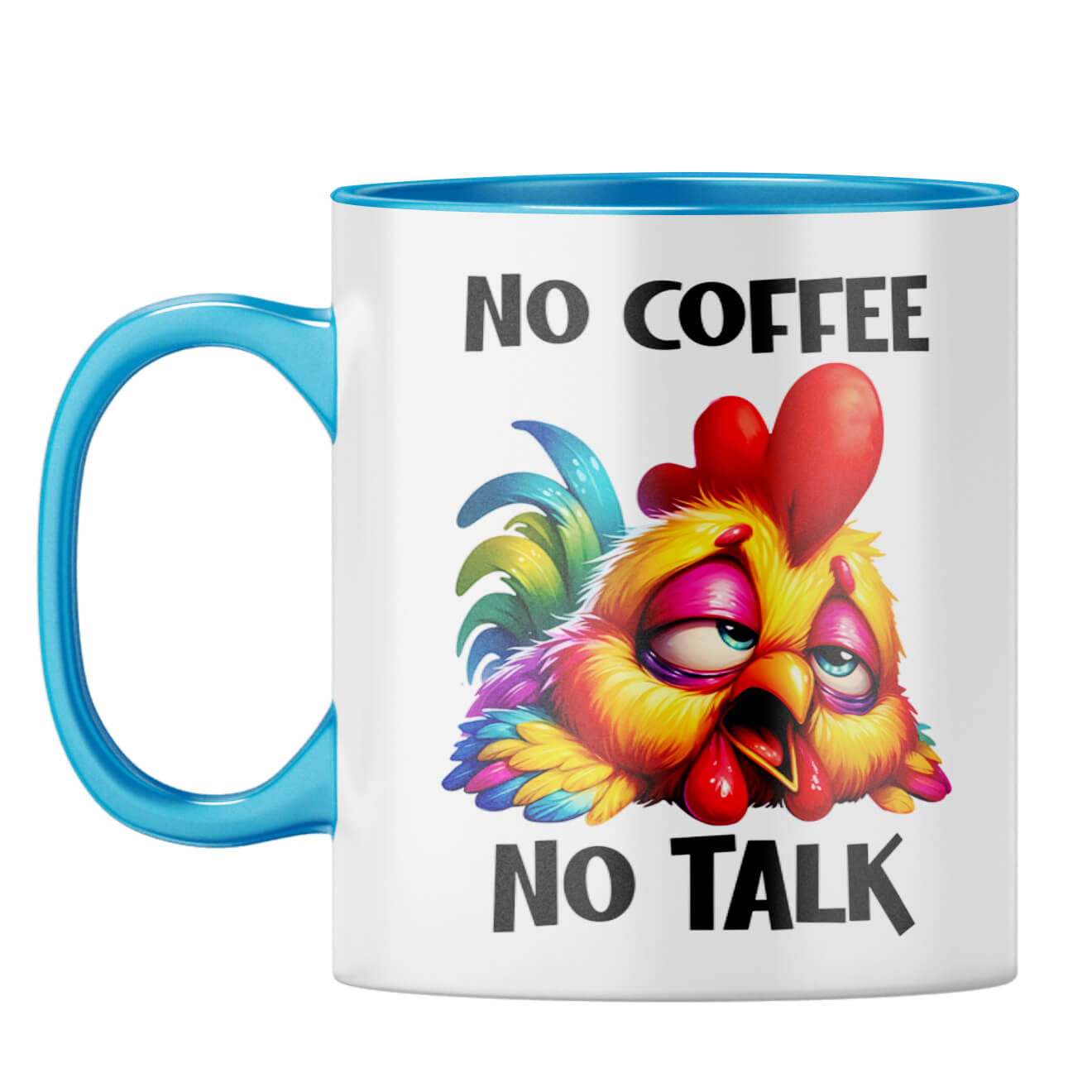 No Coffee No Talk Coffee Mug Light Blue