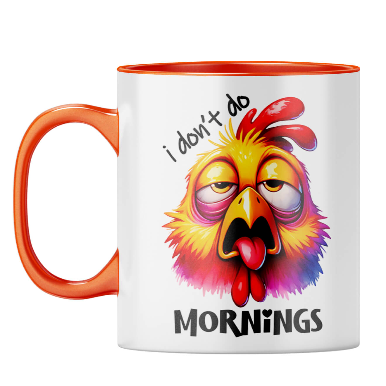 No Mornings Coffee Mug Orange