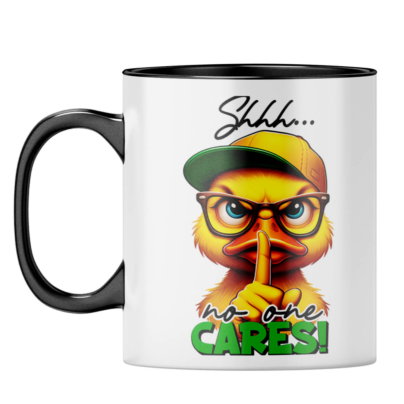 No One Cares Coffee Mug Black