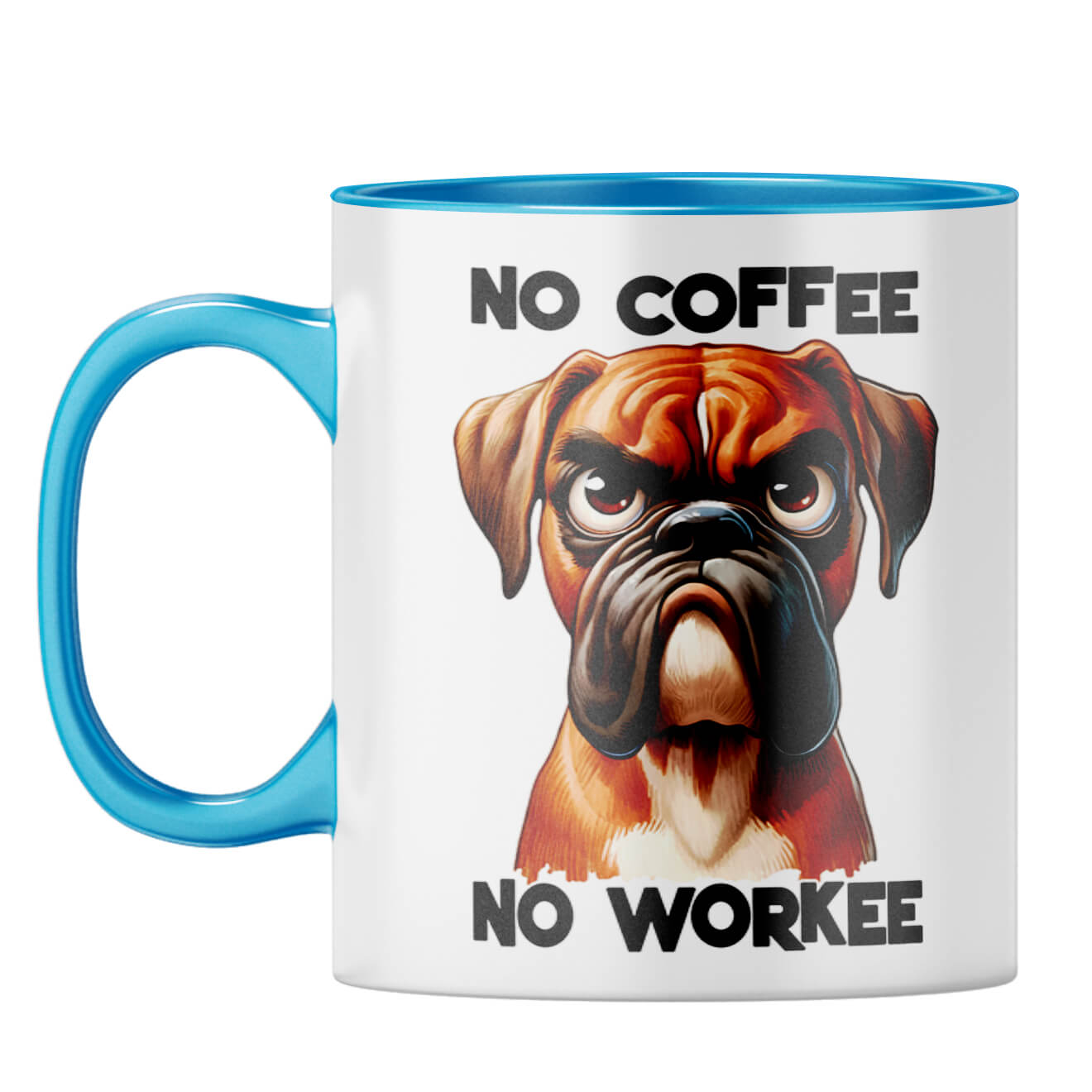 No Workee Coffee Mug Light Blue