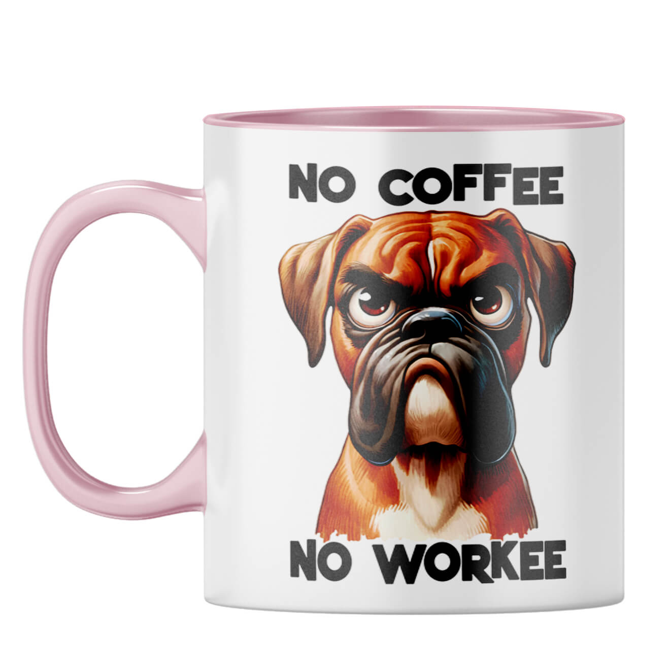 No Workee Coffee Mug Pink