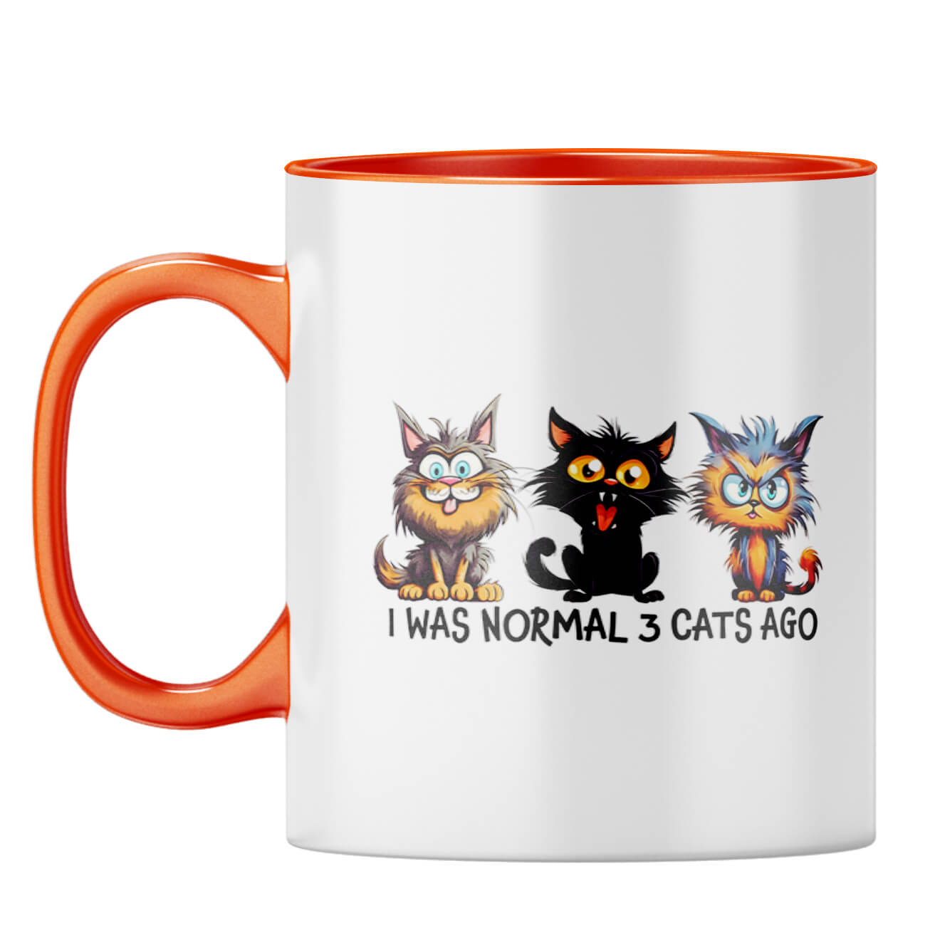 Normal 3 Cats Ago Coffee Mug Orange