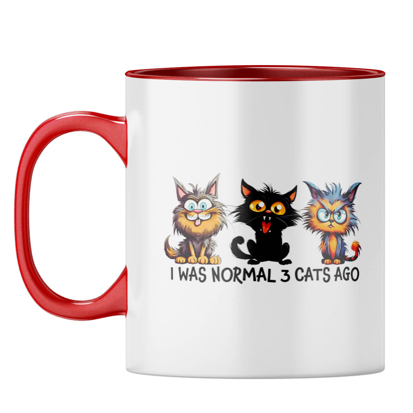 Normal 3 Cats Ago Coffee Mug Red