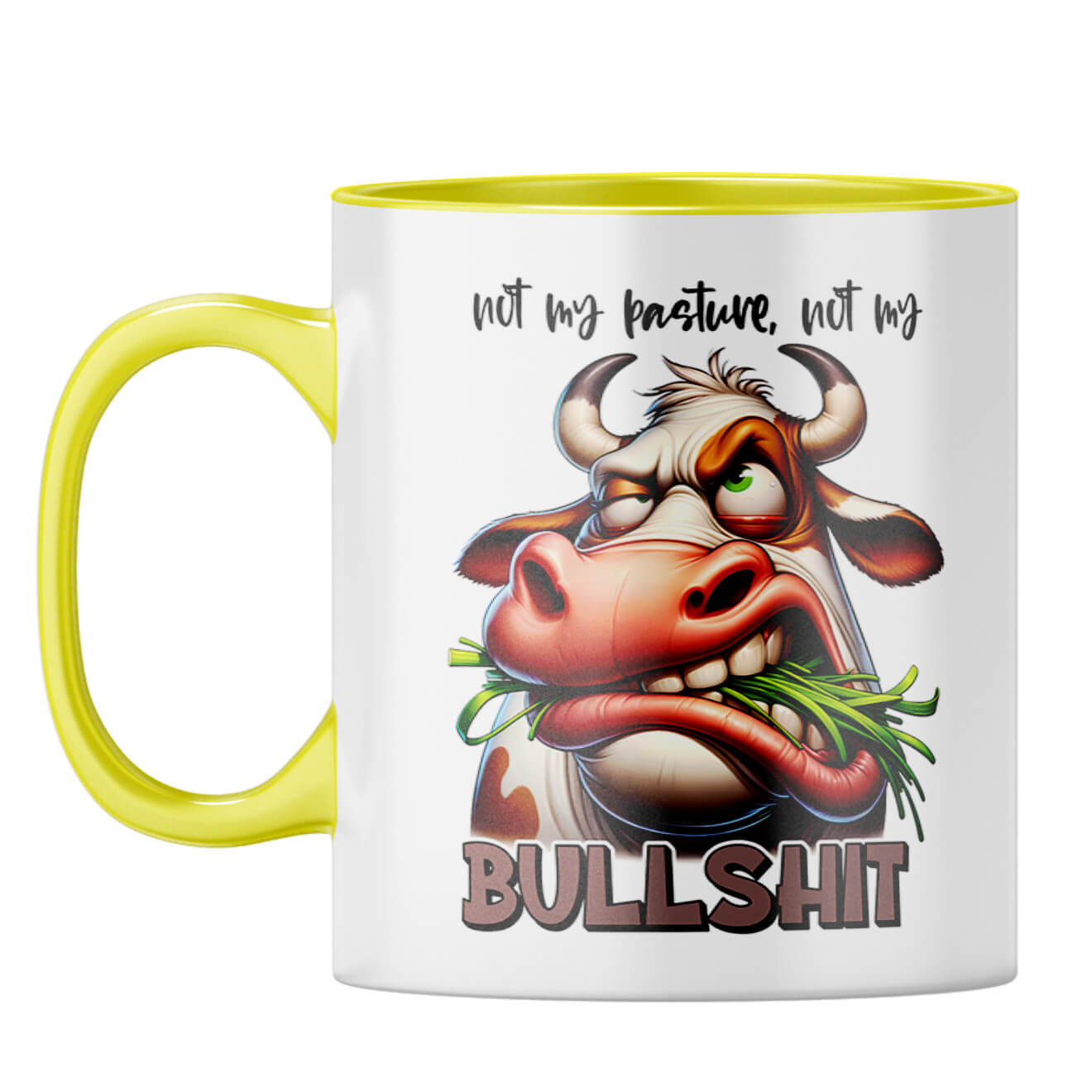 Not My Bullshit Coffee Mug Yellow