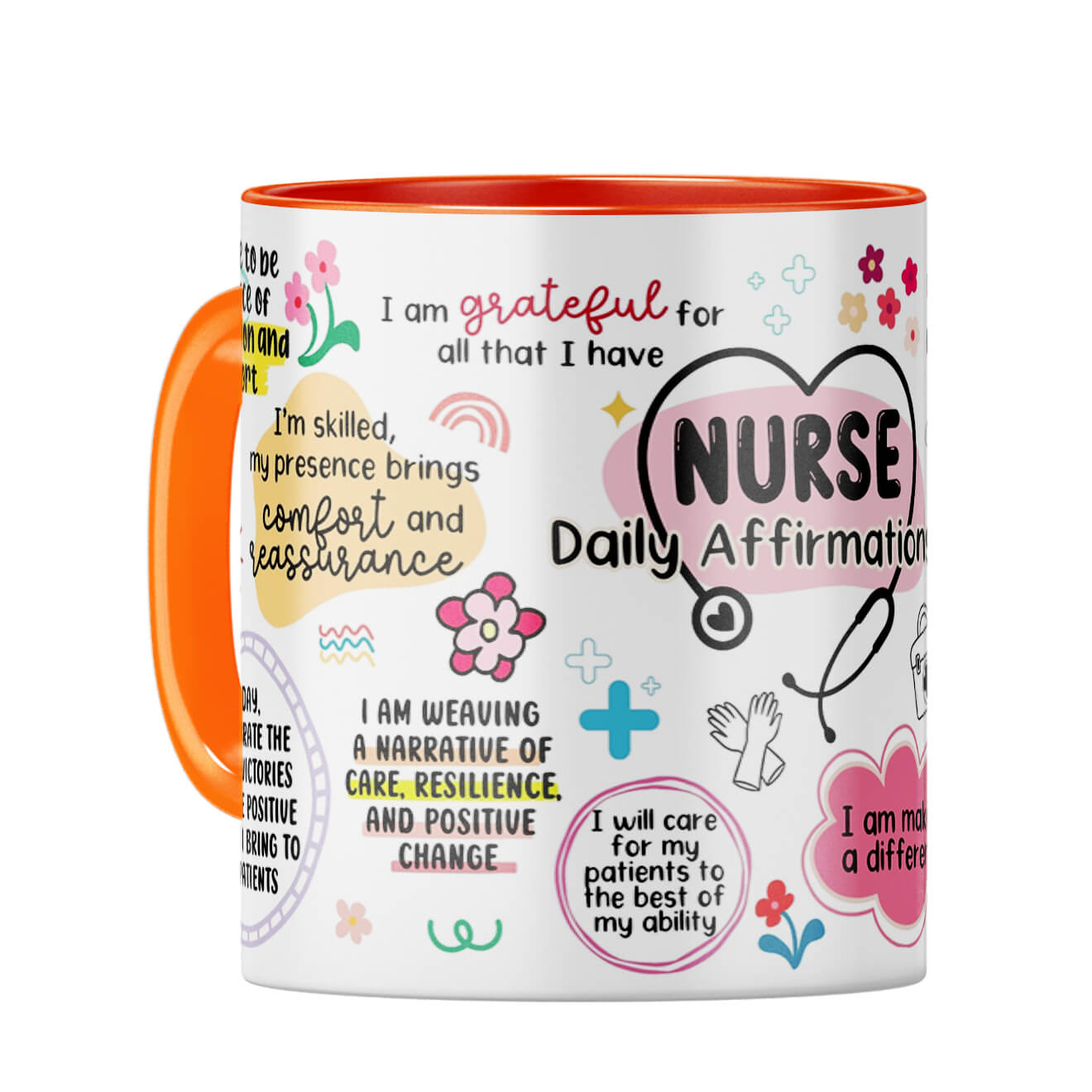 Nurse Daily Affirmations Coffee Mug Orange
