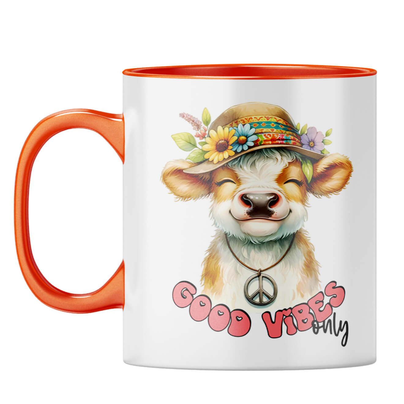 Only Good Vibes Coffee Mug Orange