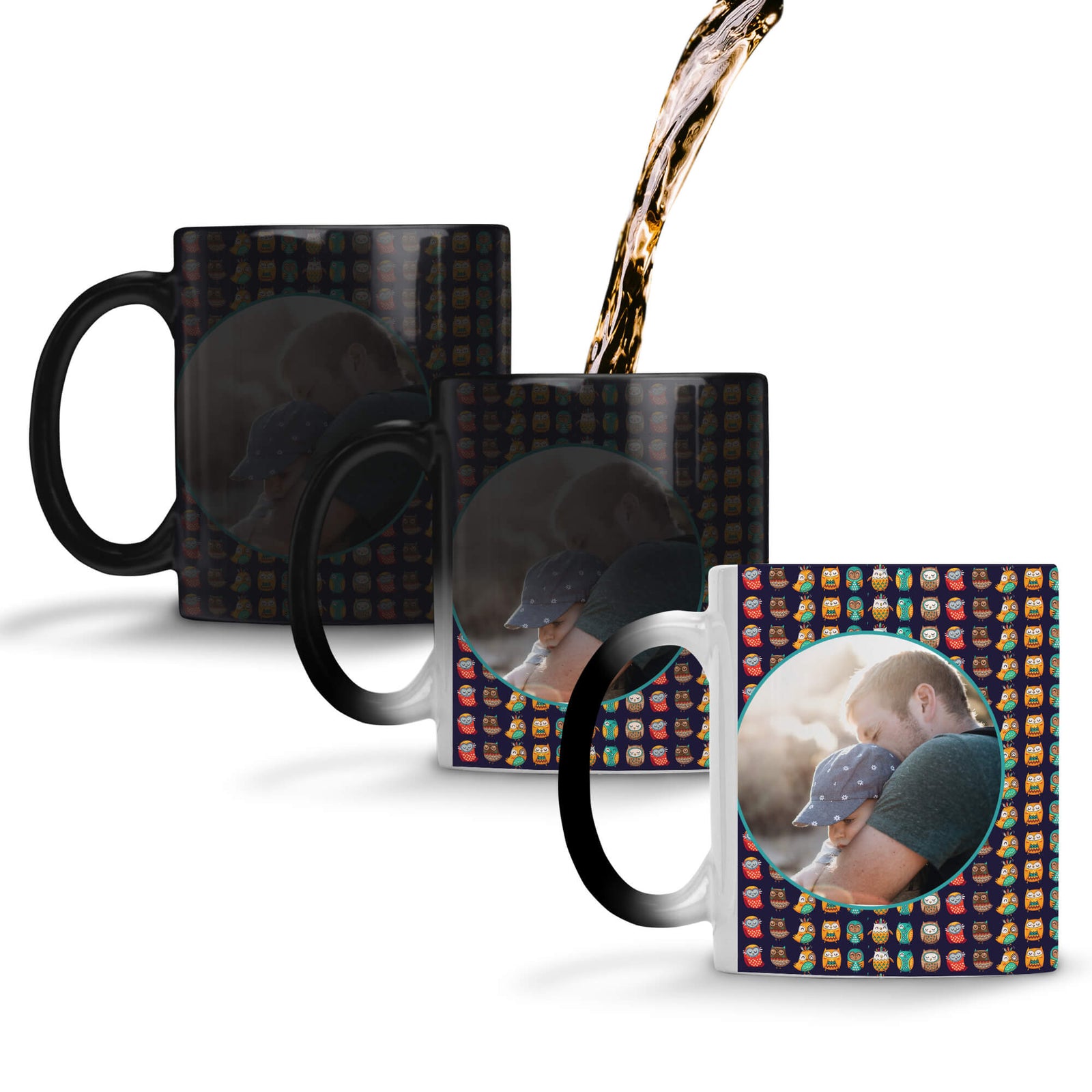 Owly Pattern Photo Coffee Mug Magic