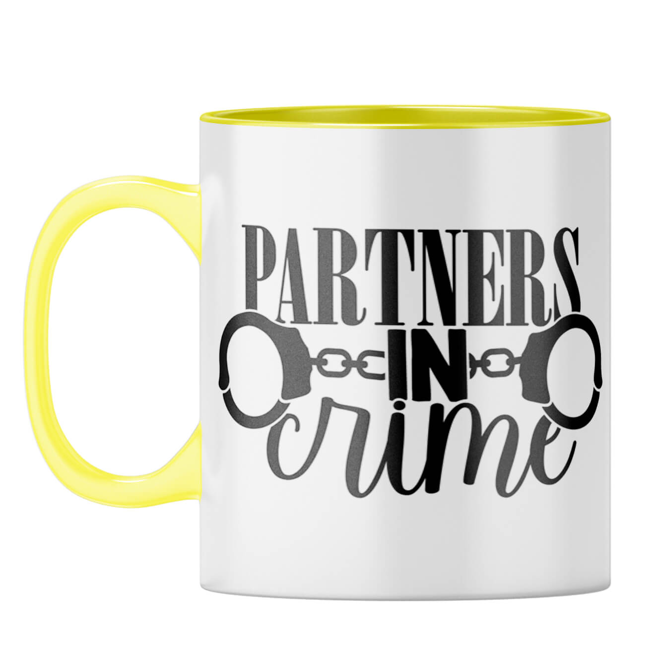 Partners In Crime Coffee Mug Yellow