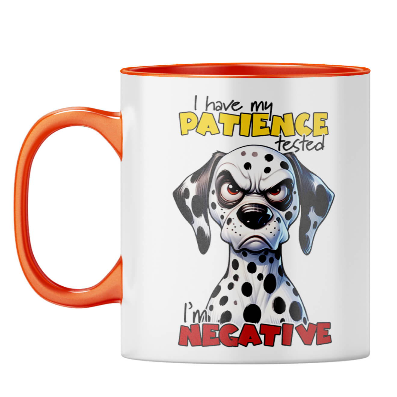 Patience Test is Negative Coffee Mug Orange