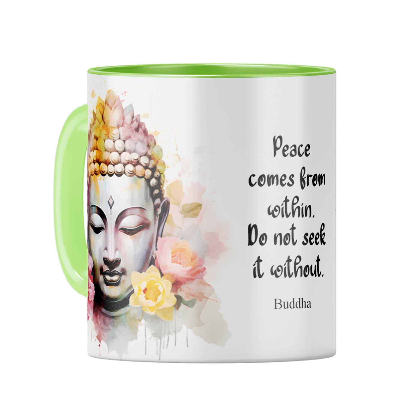 Peace from Within Coffee Mug Light Green