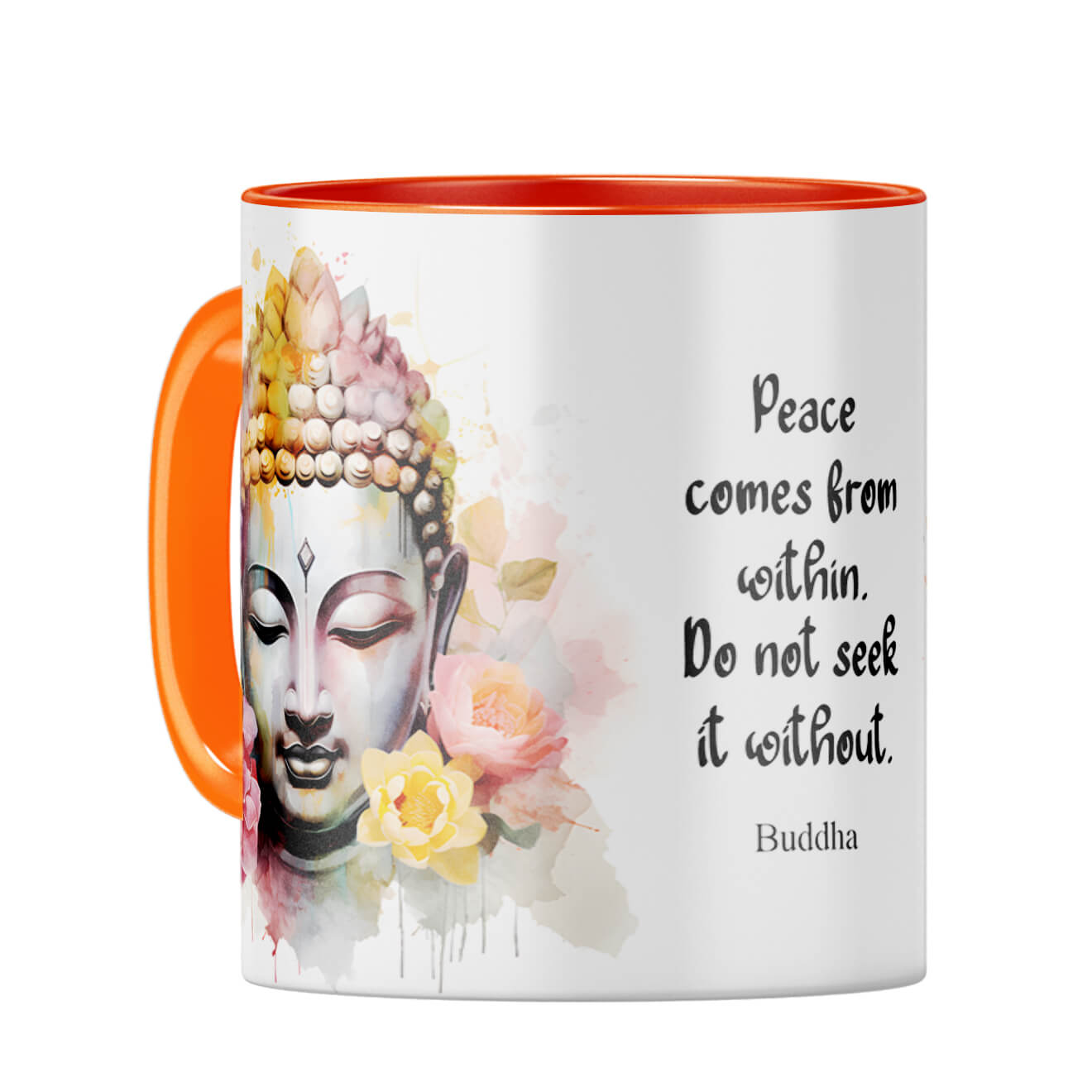 Peace from Within Coffee Mug Orange