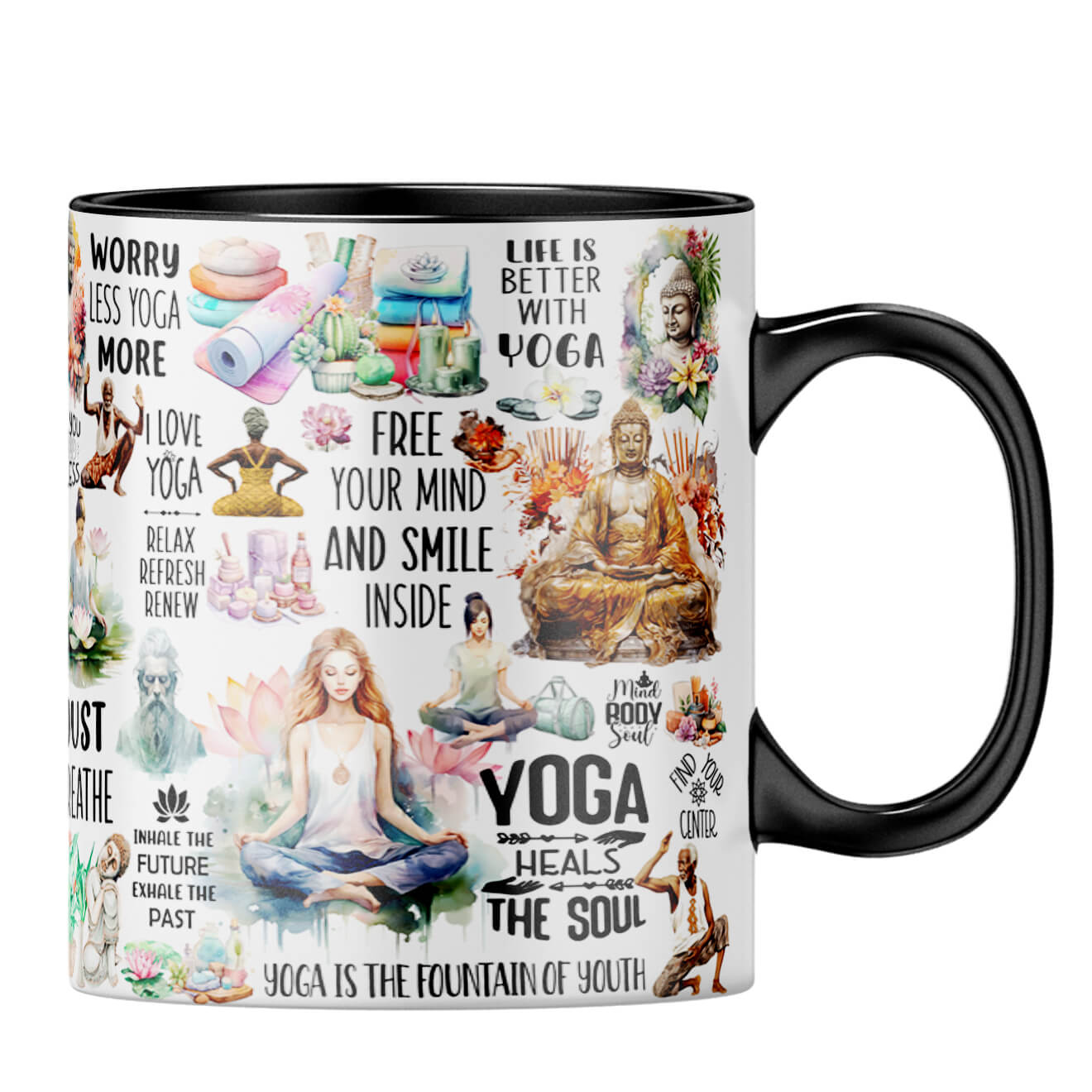 Perfect Yoga Lovers Gift Coffee MugB-Black
