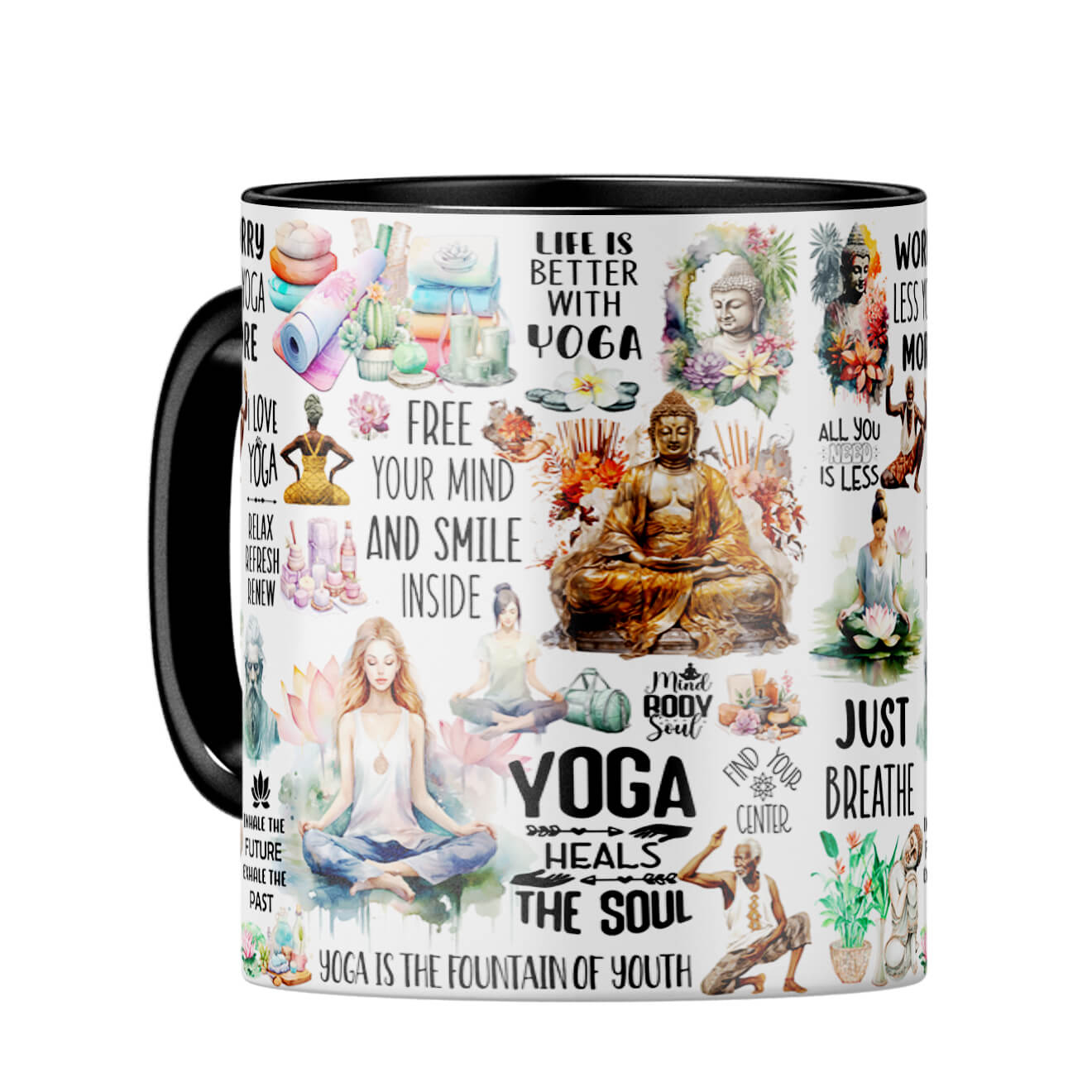 Perfect Yoga Lovers Gift Coffee MugC-Black