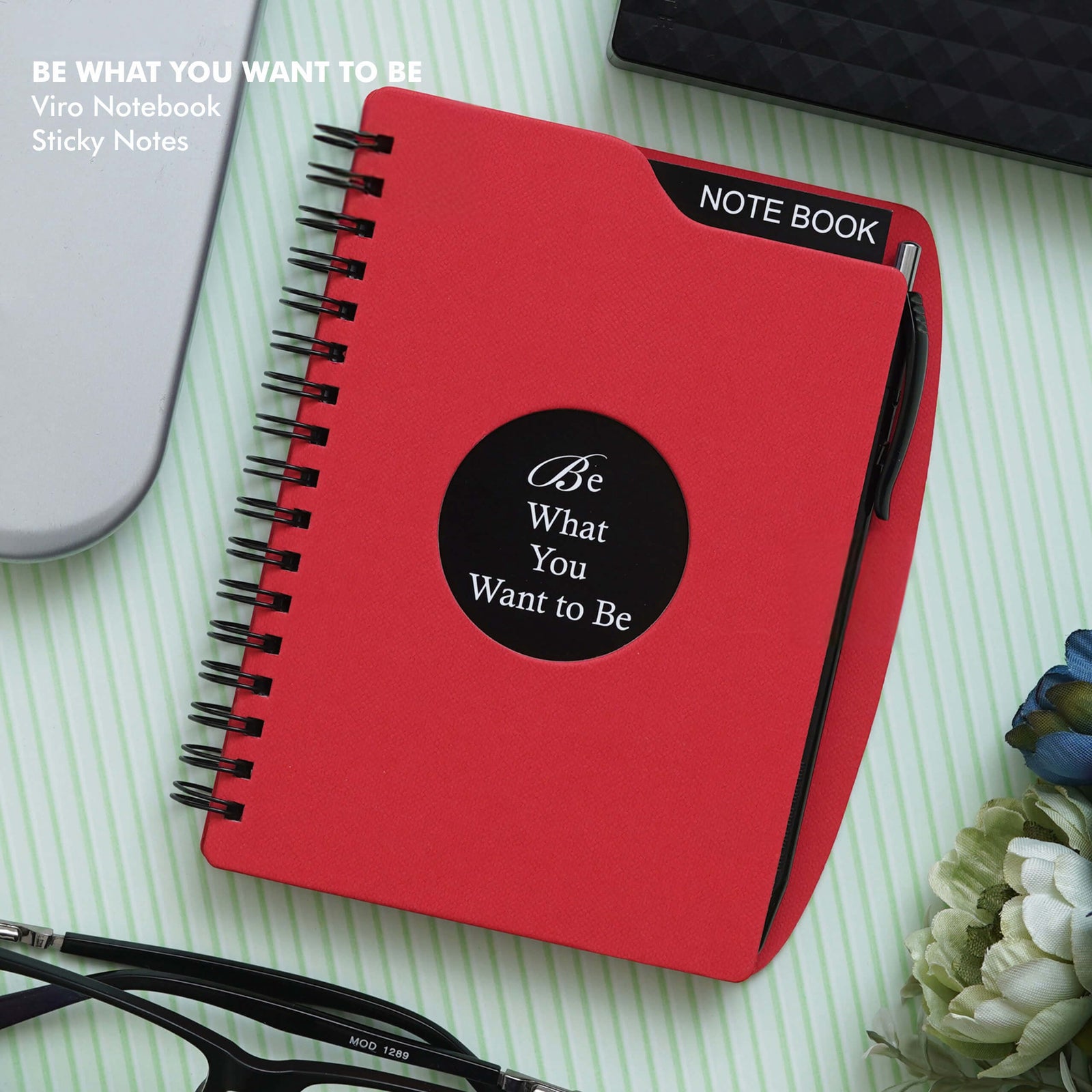 Personalized Red Viro Notebook Gift Set - Perfect for Productivity - corporate gift by YuBingo