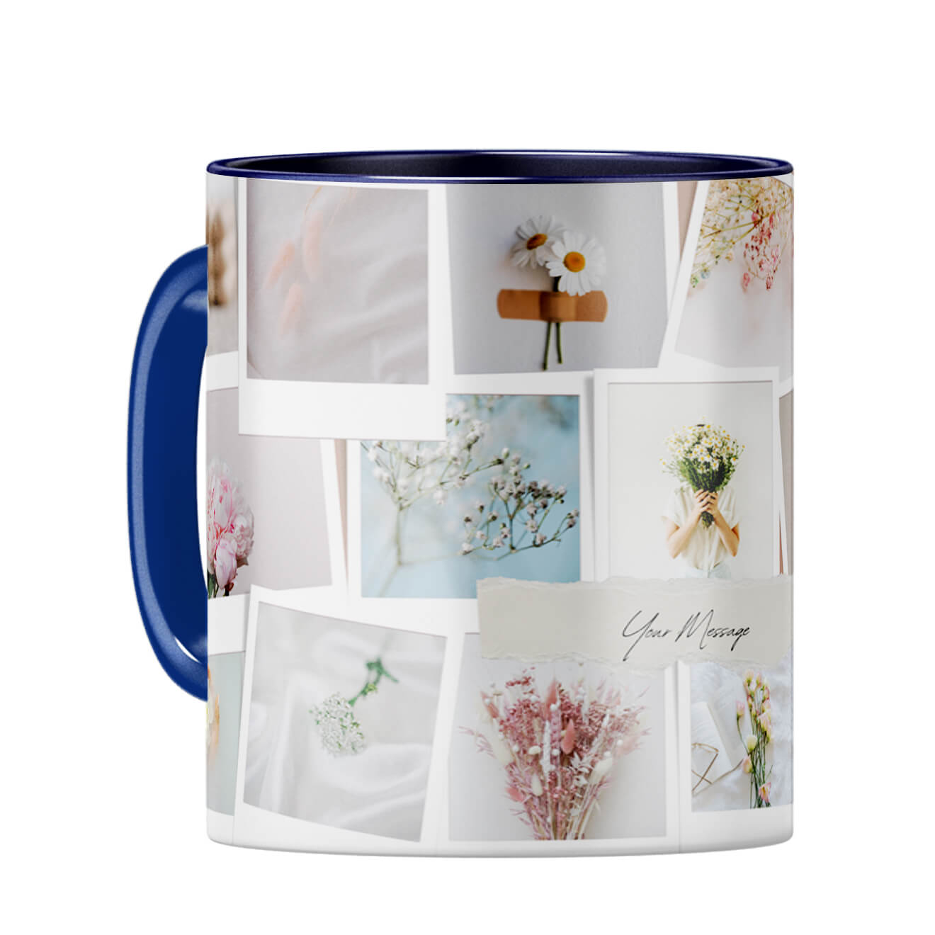 Photos Collage Coffee Mug Dark Blue