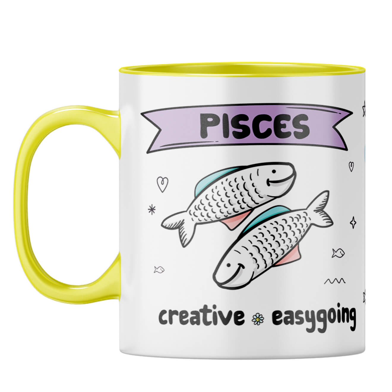 Pisces Coffee Mug Yellow