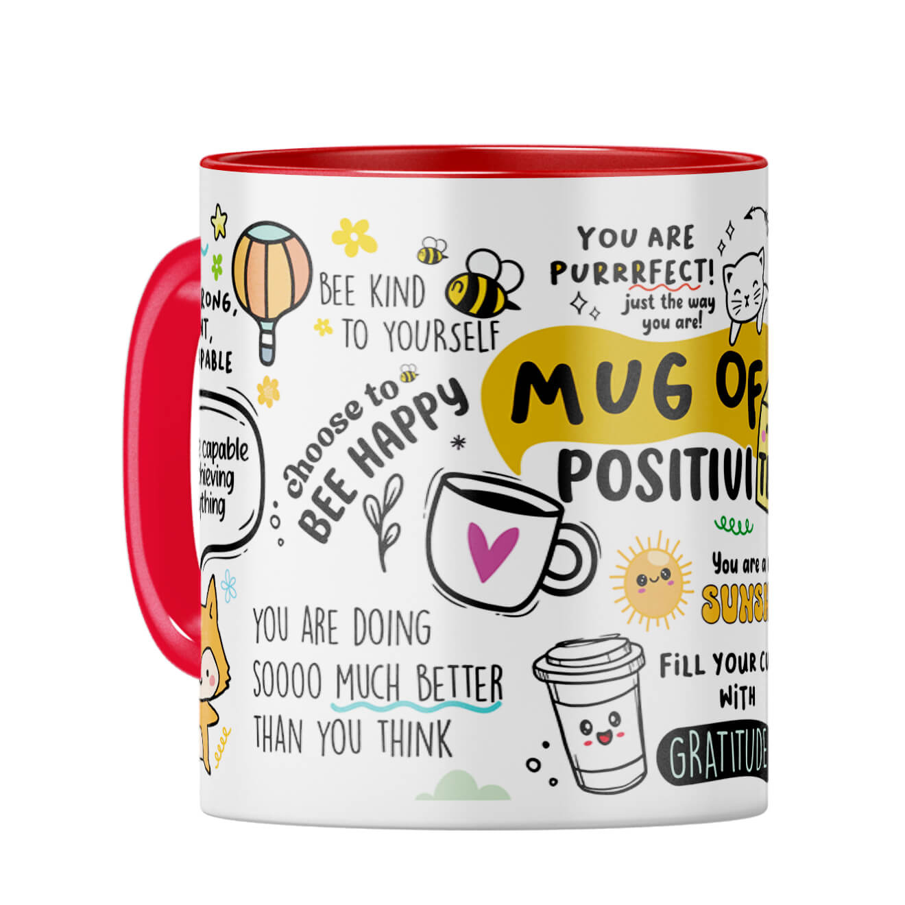 Positivity Coffee Mug Red