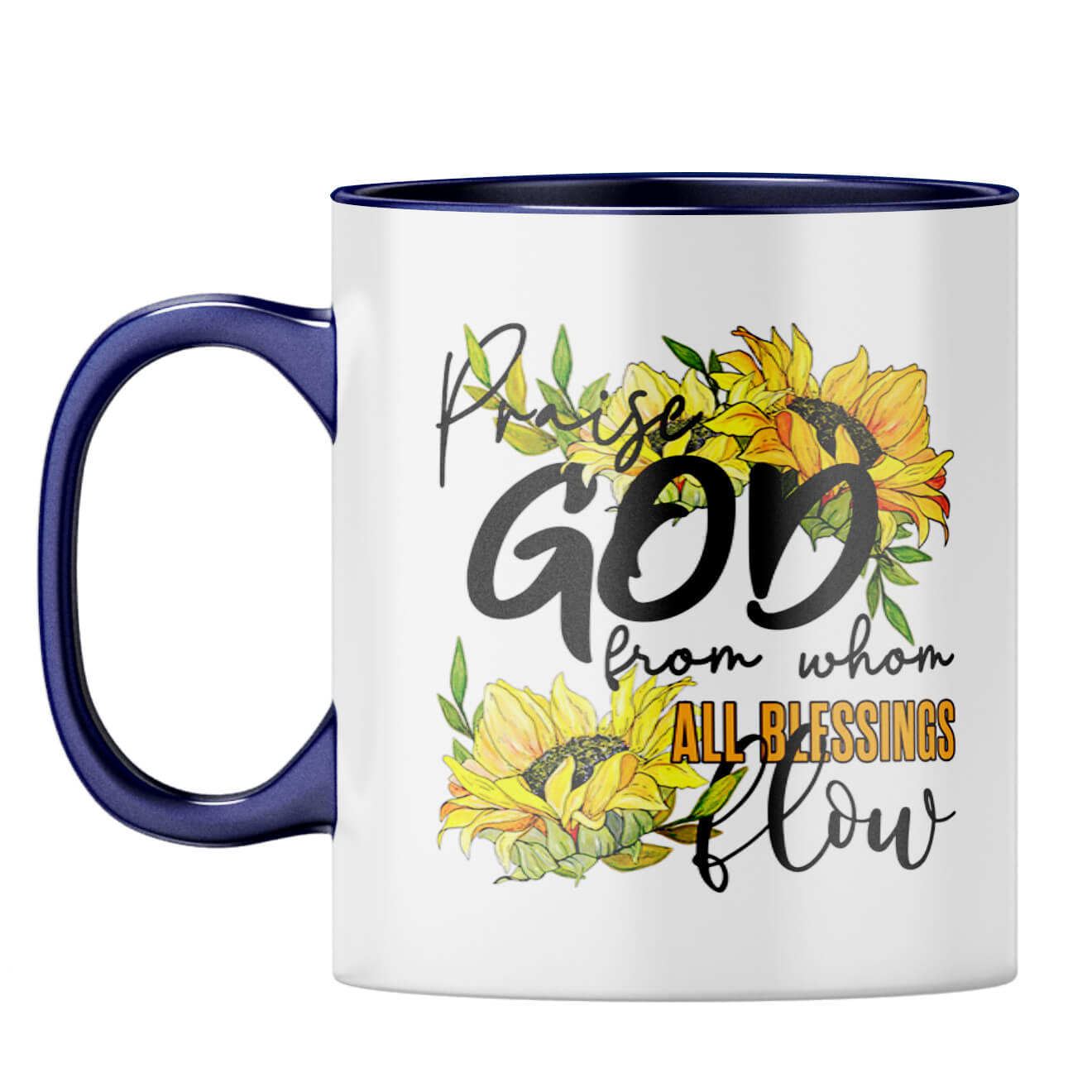 Praise God Coffee Mug Dark Blue