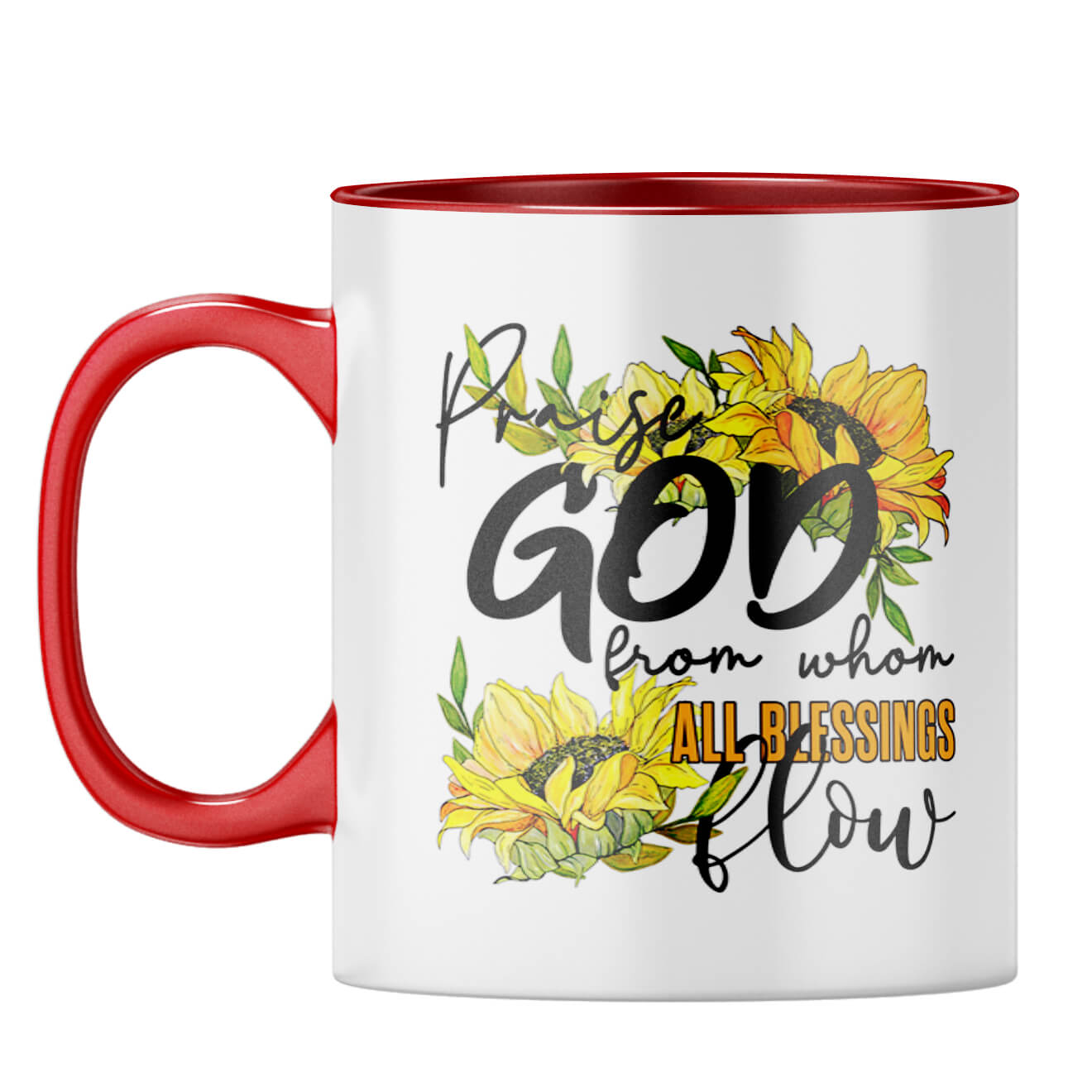 Praise God Coffee Mug Red