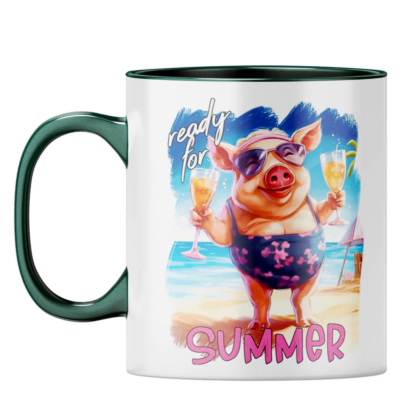 Ready for Summer Coffee Mug Dark Green