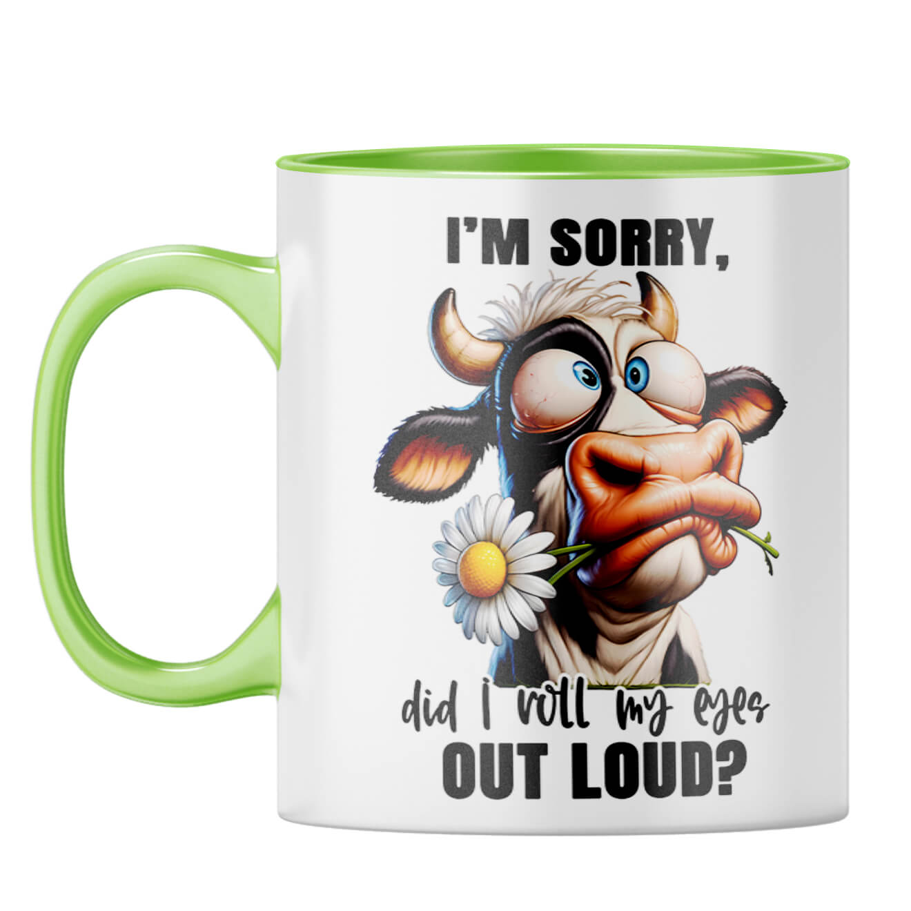 Roll My Eyes Loud Coffee Mug Light Green