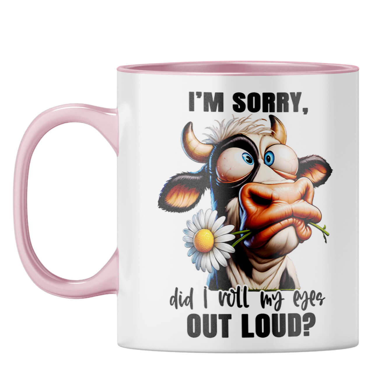 Roll My Eyes Loud Coffee Mug Pink