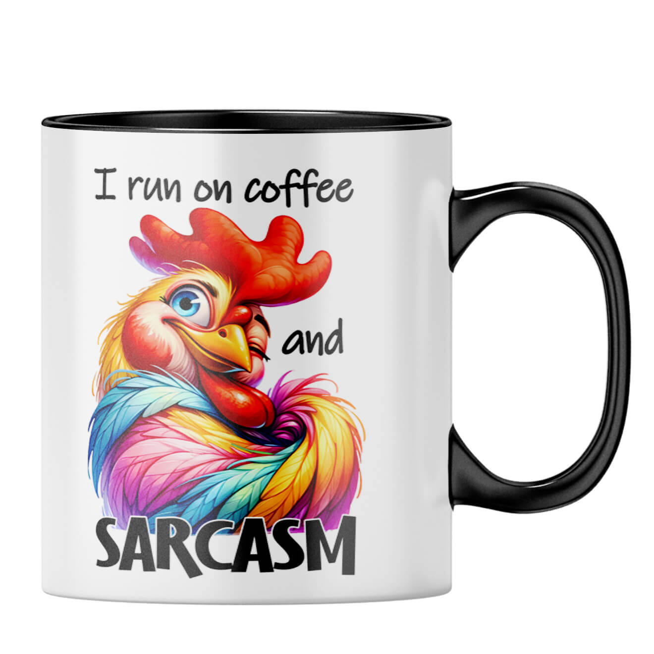 Run of Coffee and Sarcasm Coffee MugB-Black
