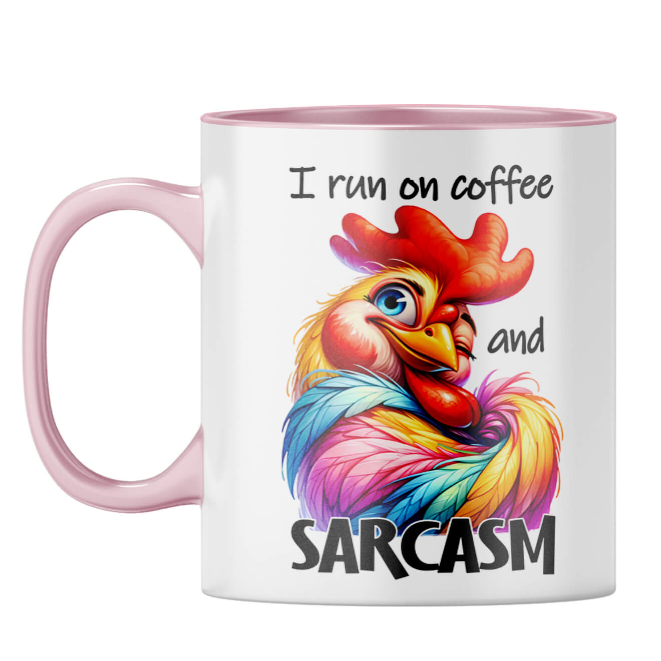 Run of Coffee and Sarcasm Coffee Mug Pink