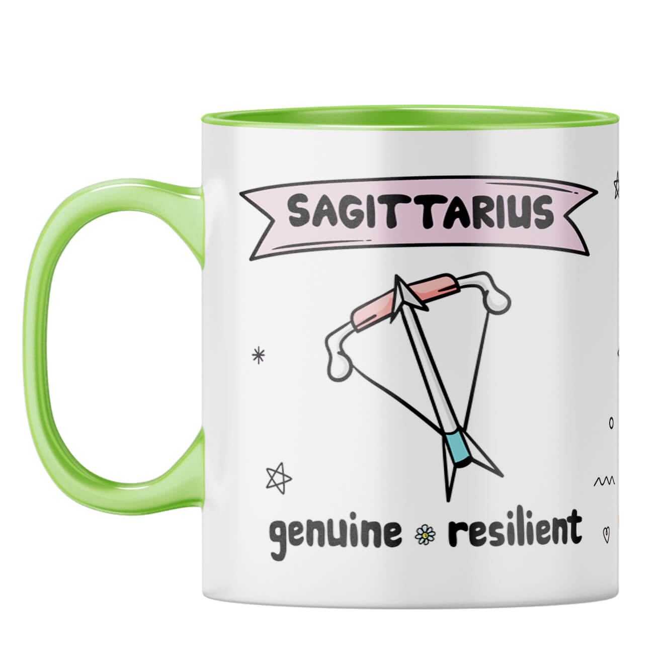 Sagittarius Coffee Mug Light Green