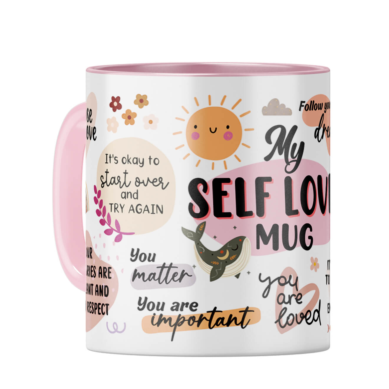 Self Love Coffee Mug Pink